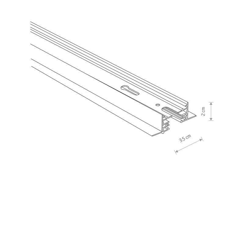 Szyno-przewody PROFILE RECESSED TRACK white 1m