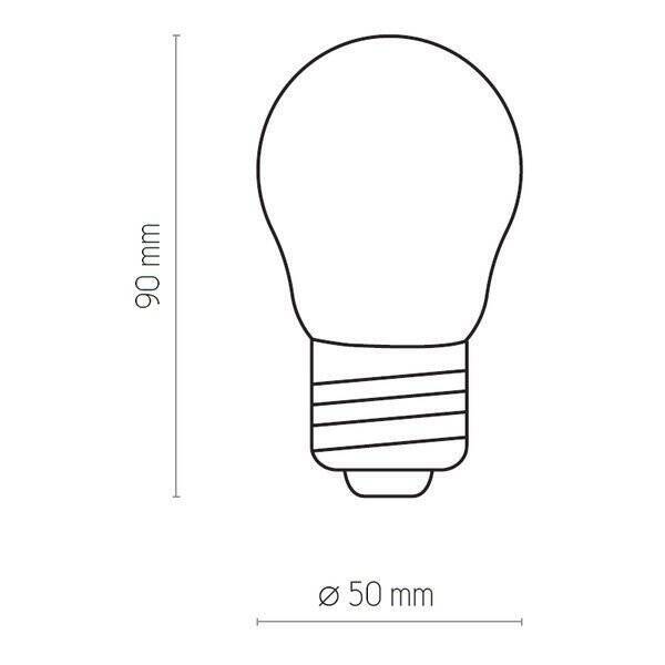 Żarówka E27 BULB LED 3576 2W barwa ciepła 2700K mleczna