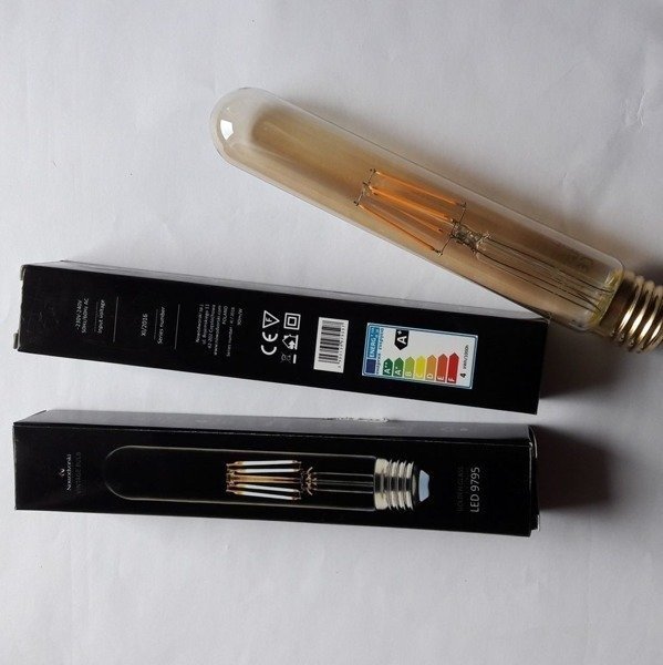 Żarówka FILAMENT LED E27 4W ciepła 2200K VINTAGE BULB rurka