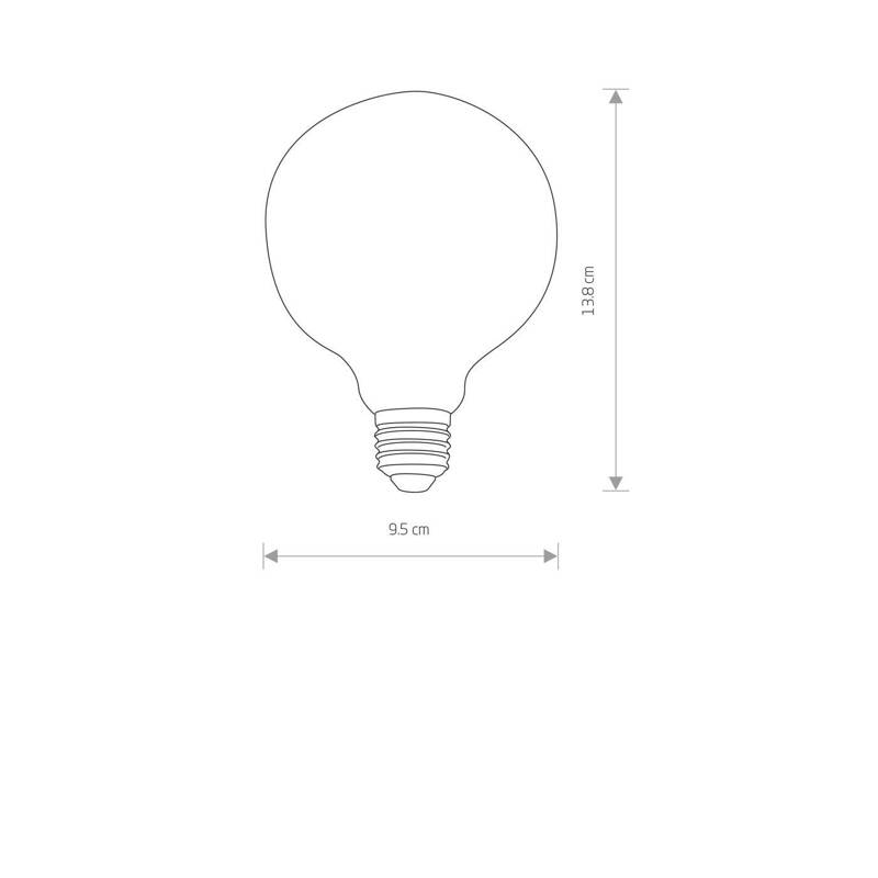 Żarówka FILAMENT LED E27 4W ciepła 2200K kula G95 VINTAGE