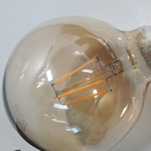 Żarówka FILAMENT LED E27 4W ciepła 2200K kula G95 VINTAGE