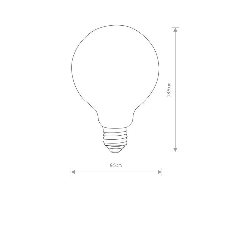 Żarówka LED E27 8W ciepła 3000K Glass Ball Bulb bez kołnierza G95 mleczna