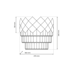 Kinkiet CARISMA, złoty/transparentny, 2x40W E14, ML8890