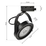 LUGAR BLACK track light 1xGU10 W Nowoczesnym stylu