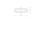 Łącznik PROFILE RECESSED straight connector white