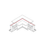 Łącznik kątowy CTLS RECESSED POWER L CONNECTOR LEFT L-L 8684