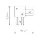 Łącznik kątowy PROFILE RECESSED L-CONNECTOR BLACK