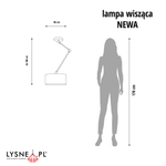 Lampa dla dziewczynki różowa regulowana Newa