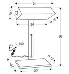 Lampa gabinetowa/biurkowa BANKIER 41-78339 czarna 1x40W E14