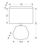 Lampa gabinetowa/stołowa/nocna ANIMI 41-79930 szary/czarny 1x40W E14