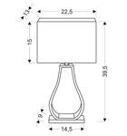 Lampa gabinetowa/stołowa/nocna FEMO 41-79985 podstawa beton/abażur brązowy 1x60W E27