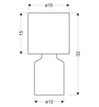 Lampa gabinetowa/stołowa/nocna INER 41-79886 ceramiczna szara/abażur biały 1x40W E14