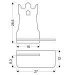 Lampa kinkiet półeczka 5W LED 4000K IQ Kids Tower czarny 21-84712