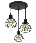 Lampa młodzieżowa czarna w stylu loft Diament 3