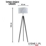 Lampa podłogowa dziecięca trójnóg Lagos, kolory do wyboru