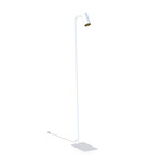 Lampa podłogowa stojąca MONO 120cm 10W GU10 | biały złoty