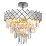 Lampa sufitowa CARISMA, chrom/transparentny, 9x40W E14, ML8888