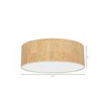 Lampa sufitowa CORK, MLP7522, 60 cm, biały/korkowy, 3x40W E27 