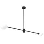 Lampa sufitowa DORI, MLP8574, czarna z białymi kloszami, 2x8W G9