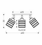 Lampa sufitowa czarna/złota talerz 3xE27 Glob 98-00392