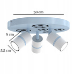 Lampa sufitowa do pokoju dziecięcego z motywem piłkarskim Mundial 3 GU10
