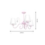 Lampa sufitowa do pokoju dziewczynki różowa SARA PINK 3xE14 MLP1051