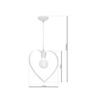 Lampa wisząca AMORE WHITE 1xE27 MLP9950