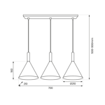 Lampa wisząca PERU WHITE 3xE27