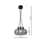 Lampa wisząca SUPEŁ OMEGA BLACK / GOLD MLP6532