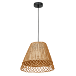 Lampa wisząca VIMINI, MLP7992, czarny/naturalne drewno, 1x60W E27