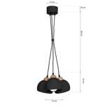 Lampa wisząca nowoczesna zwis kula DAMA I czarny śr. 15cm