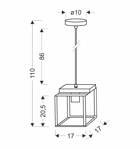 Lampa wisząca sufitowa czarna Retro 31-00781