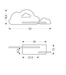 Lampka nocna dla dzieci chmurka niebieska z półką Cloud