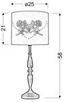 Lampka stołowa biała ze wzorem Farisa 41-03409