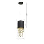 Nowoczesna lampa wisząca ALMERIA BLACK/GOLD 1xE27 MLP6439