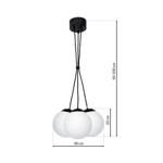 Nowoczesna lampa wisząca SUPEŁ LIMA BLACK 3xE14 MLP6523