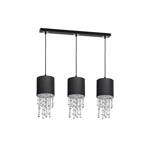 Nowoczesna lampa wisząca listwa ALMERIA BLACK/CHROME 3xE27 MLP64300