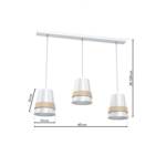 Nowoczesna lampa wisząca listwa VENEZIA WHITE 3xE27 MLP5438