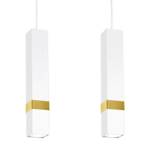 Nowoczesna lampa wisząca listwa VIDAR WHITE/GOLD 3xGU10 MLP6276