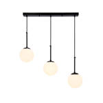 POMPEI LAMPA WISZĄCA CZARNY 3X40W E27 KLOSZ BIAŁY