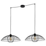 Stylowa lampa druciana do salonu BARBELLA 2x E27 szer. 110cm | czarny