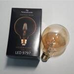 Żarówka FILAMENT LED E27 4W ciepła 2200K kula G95 VINTAGE