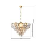 Żyrandol glamour SELENA GOLD ML5988